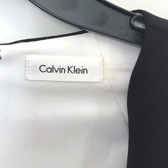 Calvin Klein Black Cap Sleeve Side Ruched Dress - Picture 6 of 8